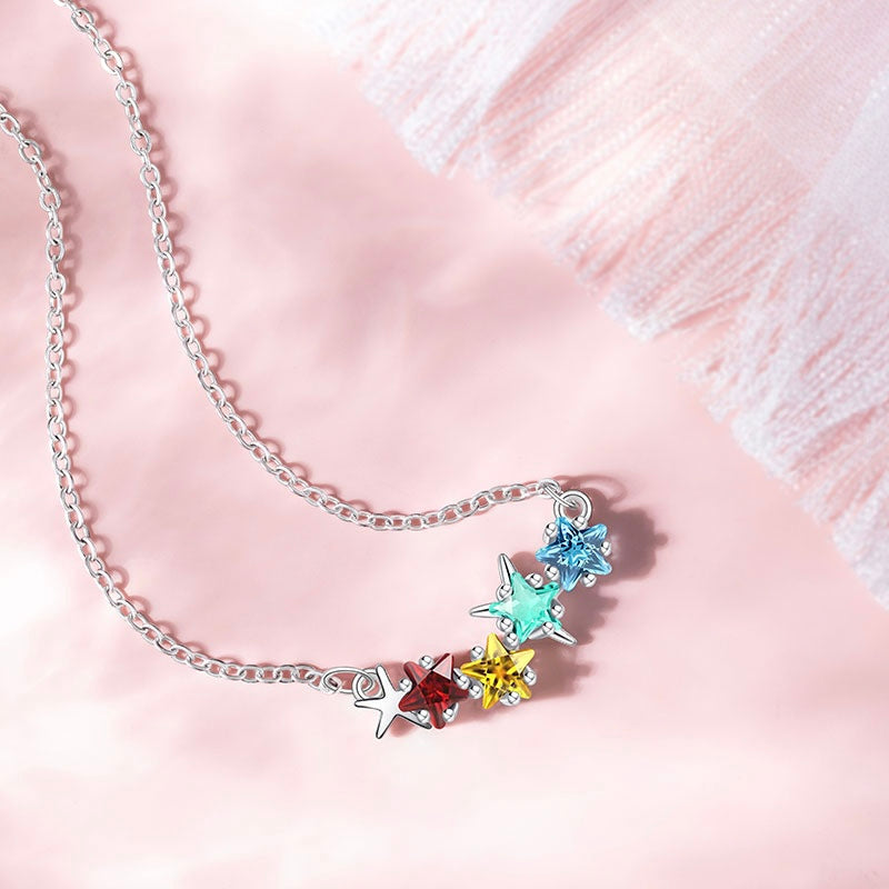 Ogrlica z mavričnimi zvezdicami Summer Isle