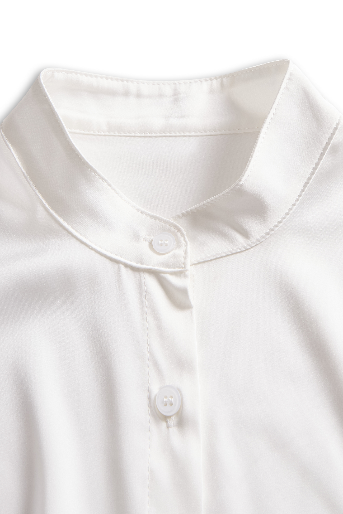 Razkošna svilena satenasta bluza s krojenim krojem 