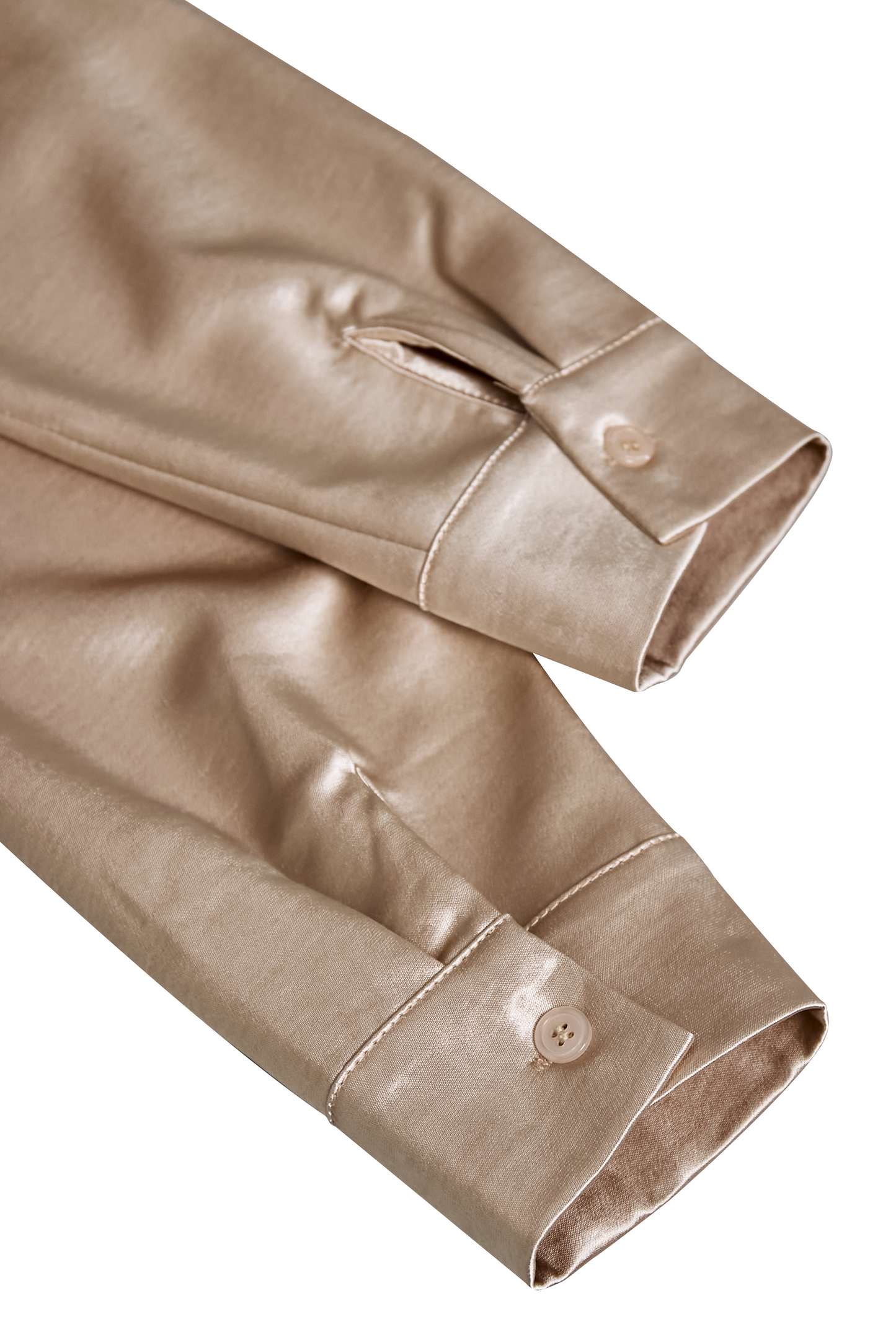 Elegantna bela satenasta bluza z drapirano ogrlico 