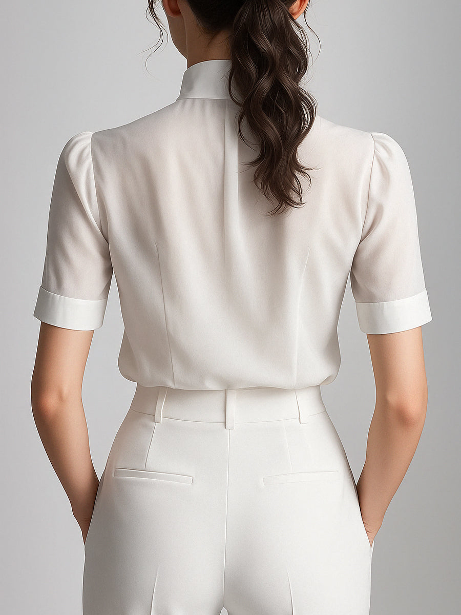 Elegantna cvetlična bluza s cvetličnim vzorcem 