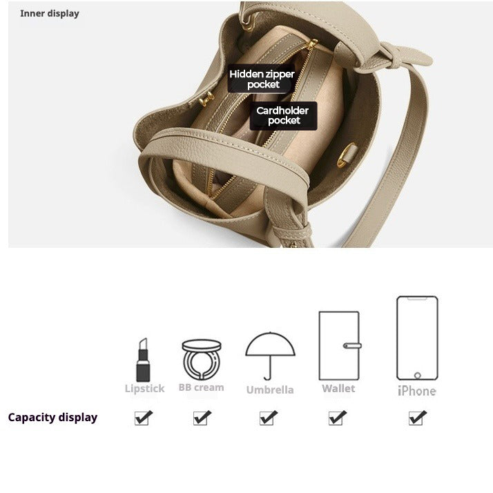 Ženska mini torba za piknik iz pravega usnja