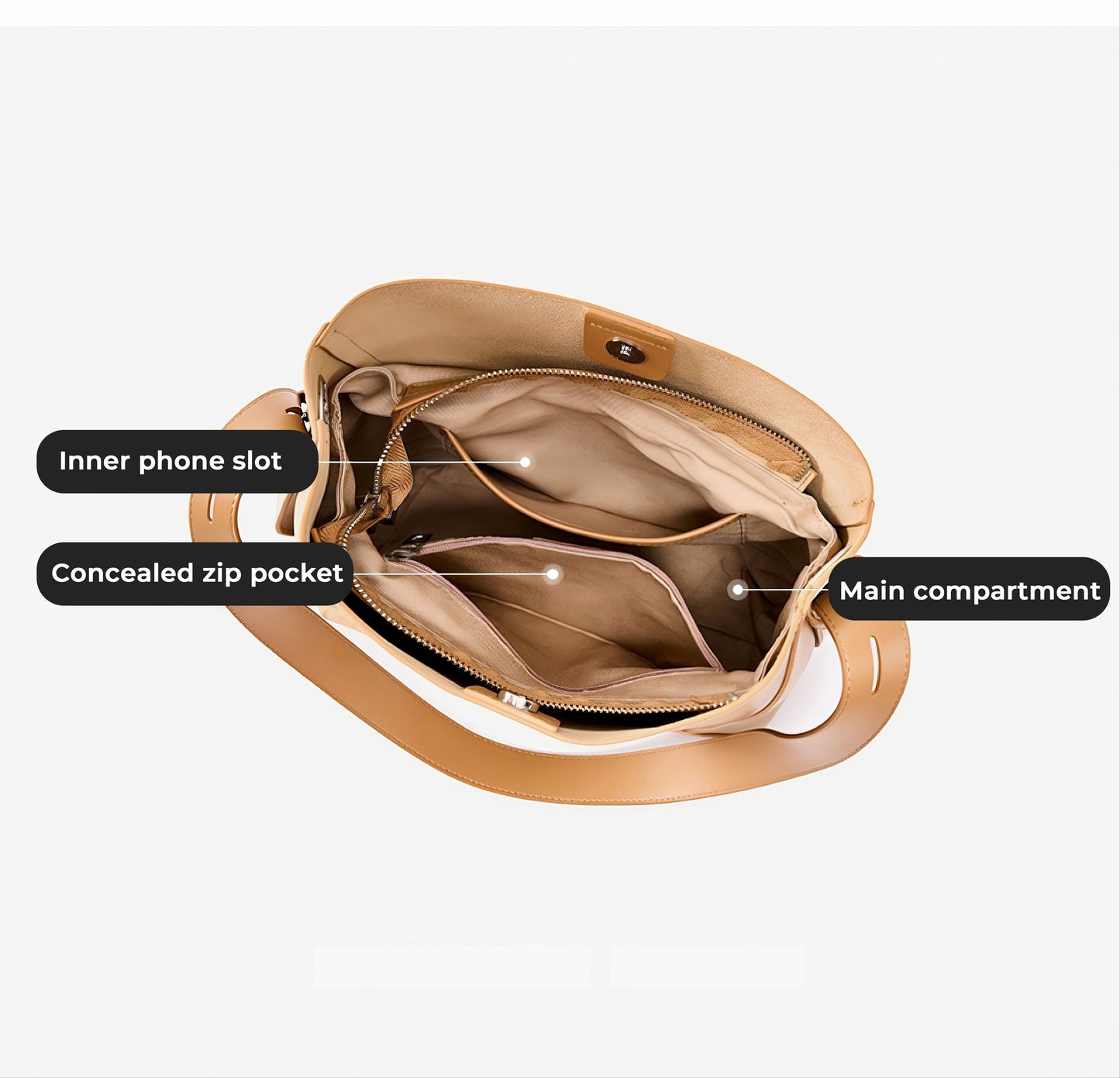 Ženska torba čez ramo in čez telo iz pravega usnja, velika