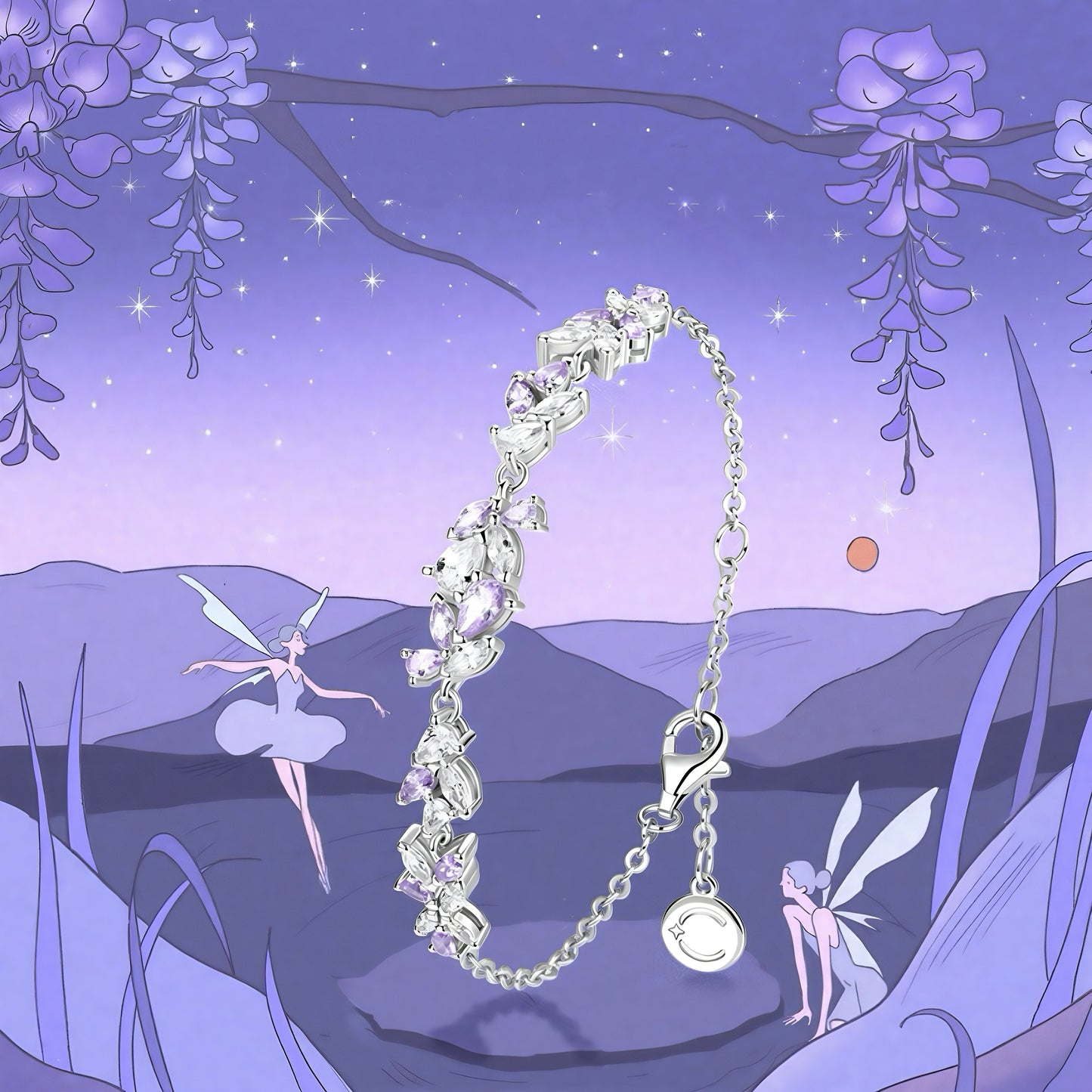 Zapestnica Artistry z vijolično sivko