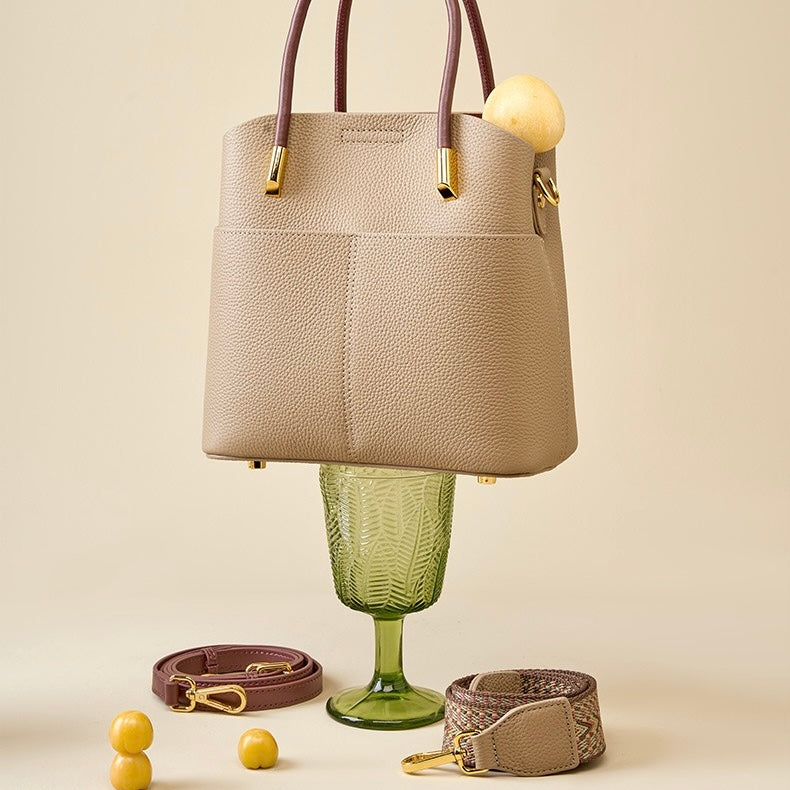 Elegantna ženska torbica čez telo iz pravega usnja