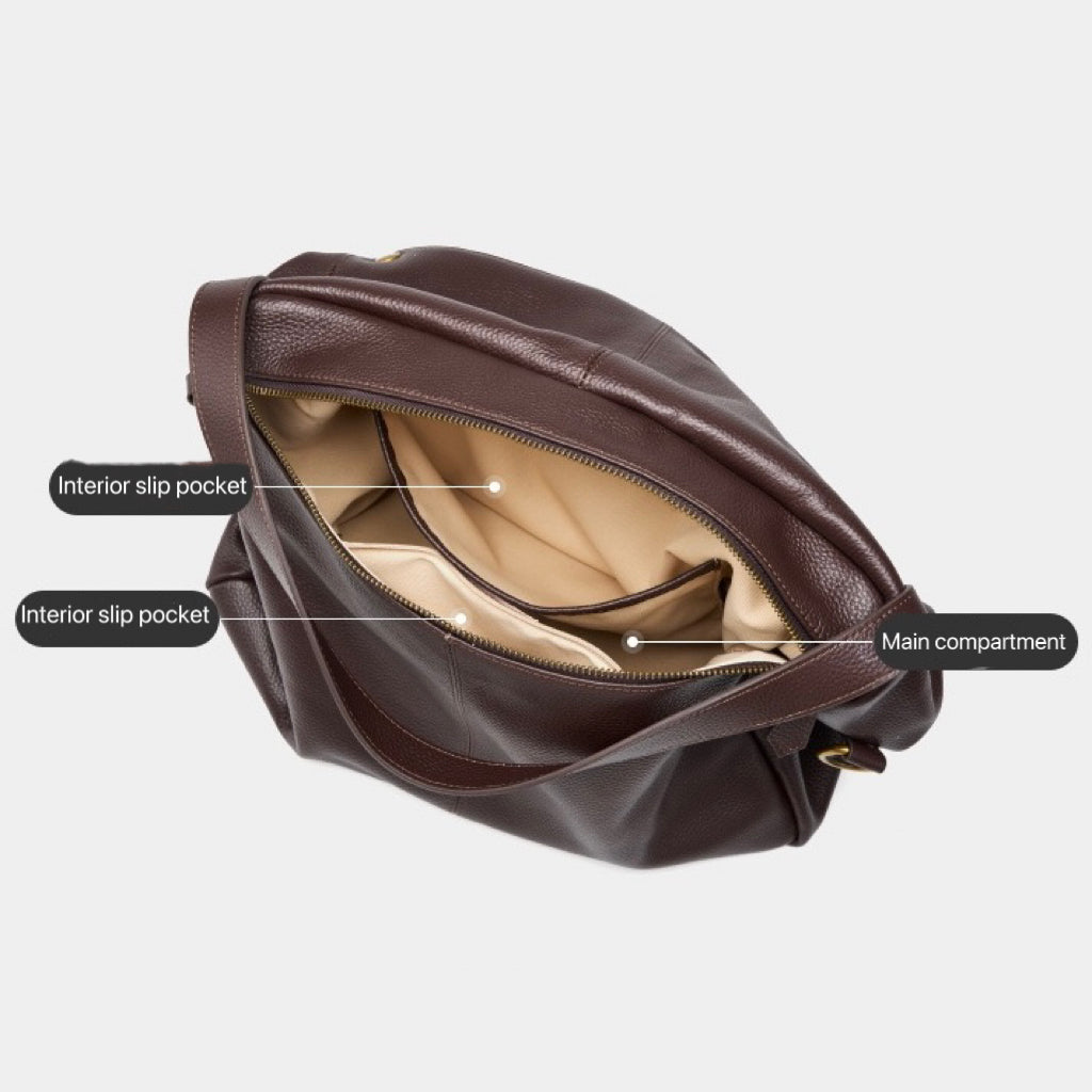 Ženska retro torba iz pravega usnja, mehka minimalistična, priložnostna