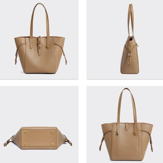 Ženska torba iz pravega usnja z zaponko v starinskem slogu