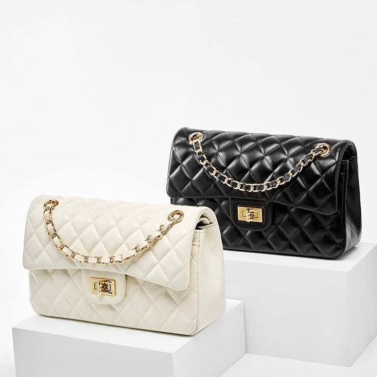 Prešita ženska torba čez ramo iz pravega usnja Inspired