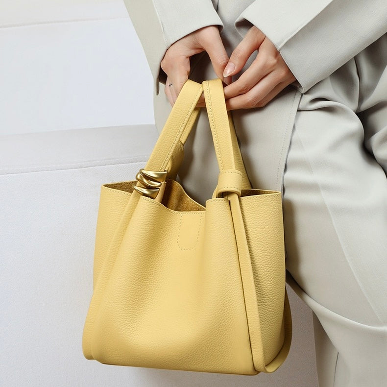 Ženska mini torba za piknik iz pravega usnja