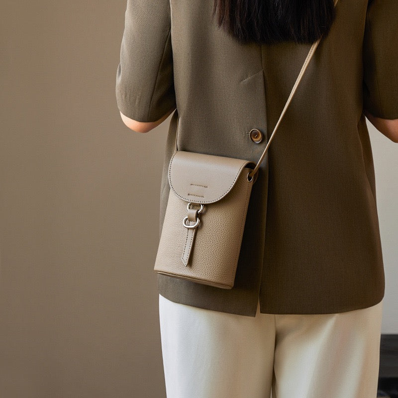 Luksuzna mini torba za telefon iz pravega usnja za ženske