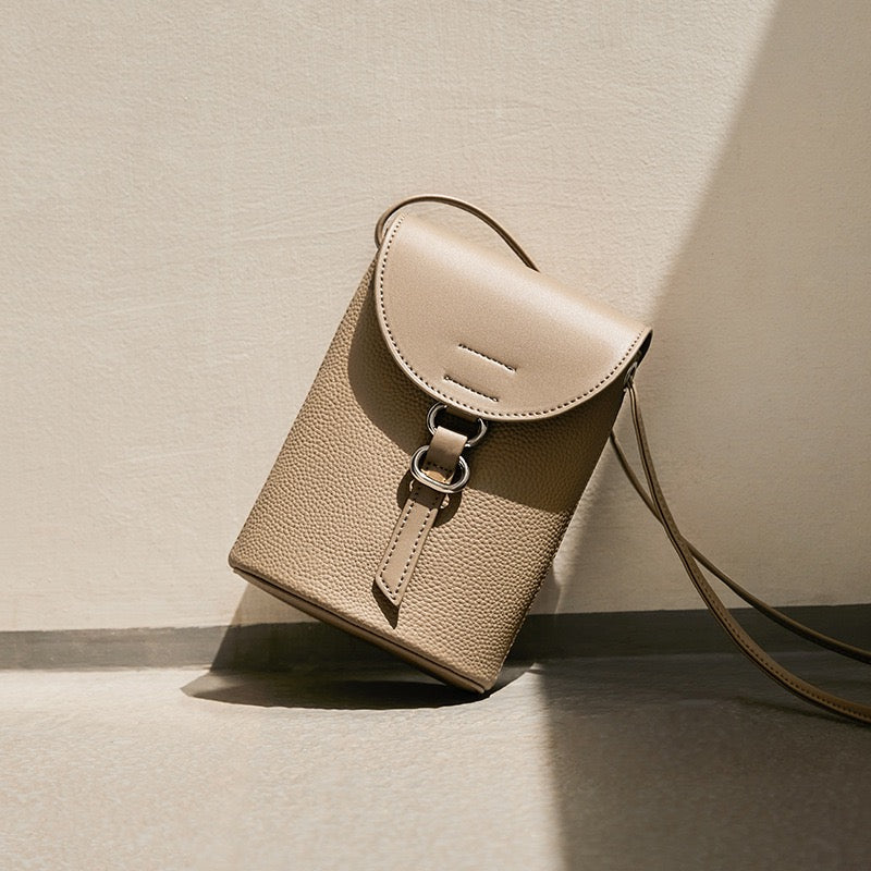 Luksuzna mini torba za telefon iz pravega usnja za ženske