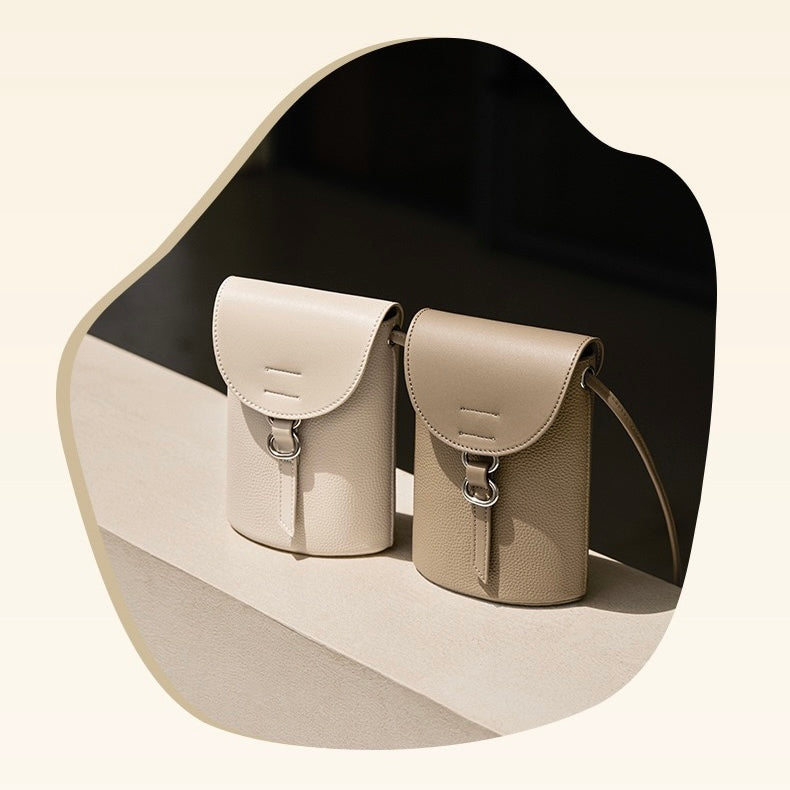 Luksuzna mini torba za telefon iz pravega usnja za ženske