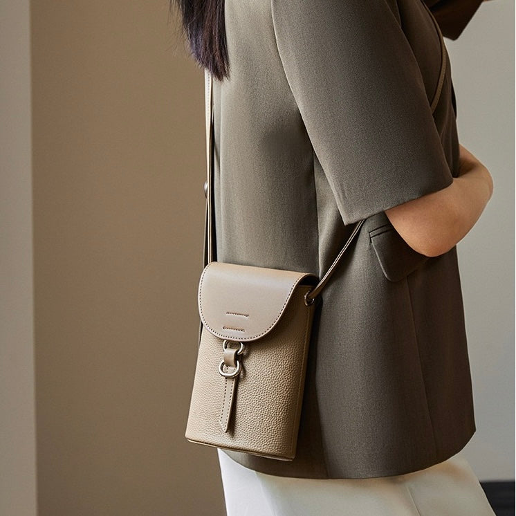 Luksuzna mini torba za telefon iz pravega usnja za ženske