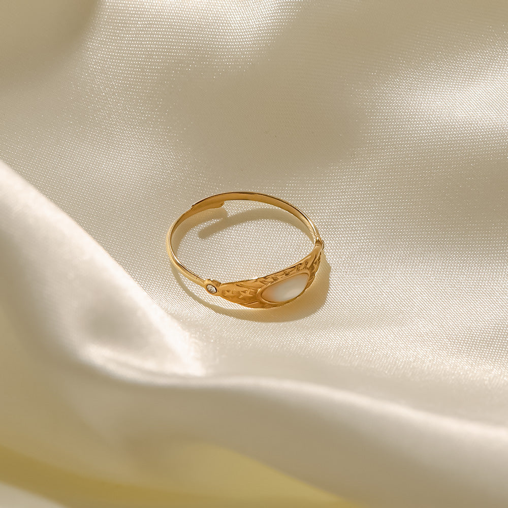 Retro francoski prstan iz nerjavečega jekla